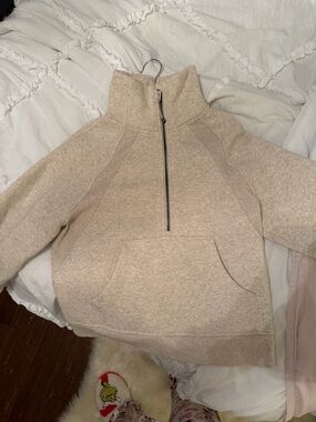 Quarter-Zip Cream Women's Sweatshirt